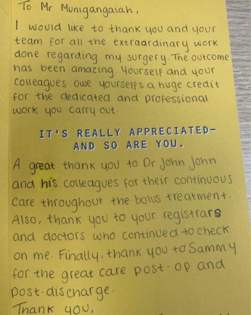 Patient thank-you card – Scoliosis Surgery – 2023